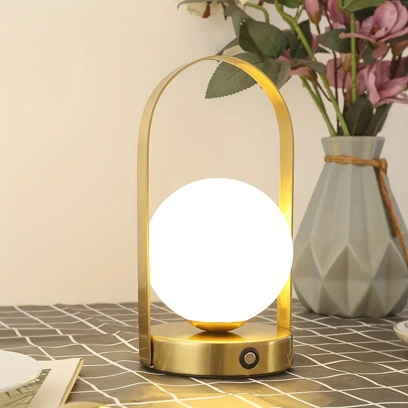Dimmable Portable Wireless Metal Table Lamp