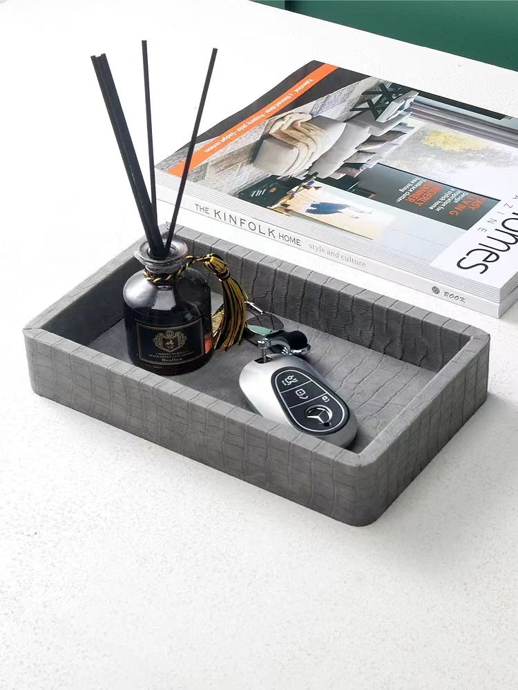 Leather Key Storage Tray for Entryway