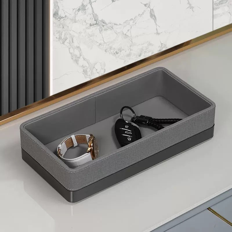 Luxury Leather Key Organizer Tray