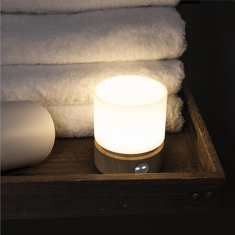 Rechargeable LED Cylinder Night Light with Touch Control