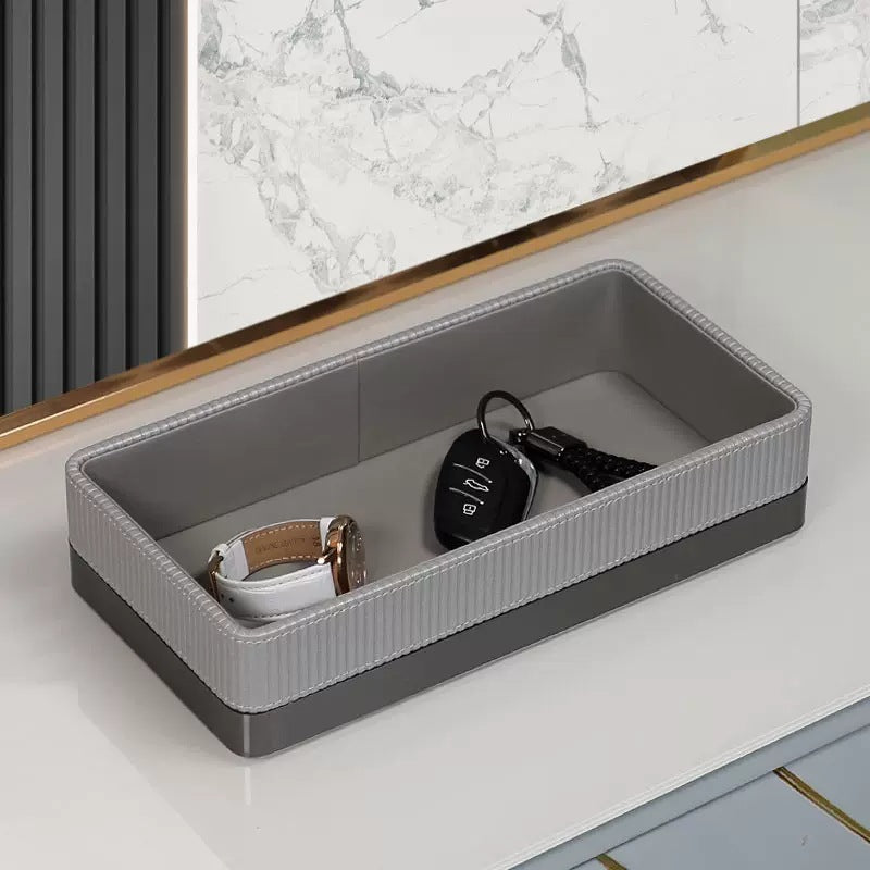 Luxury Leather Key Organizer Tray