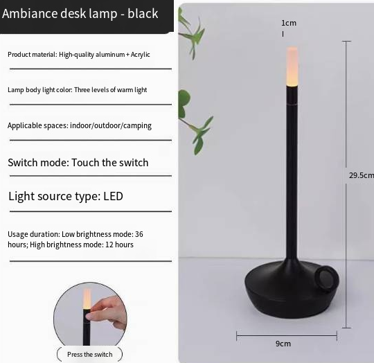 Modern Minimalist LED Candle Table Lamp