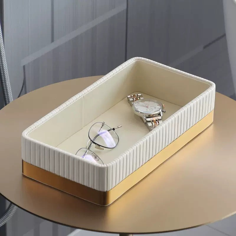 Luxury Leather Key Organizer Tray