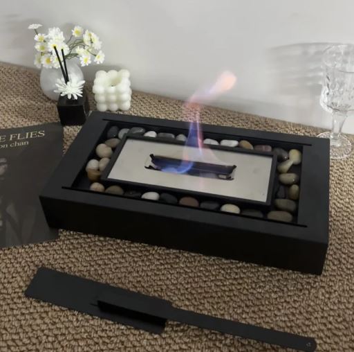 Rectangular Tabletop Alcohol Fireplace